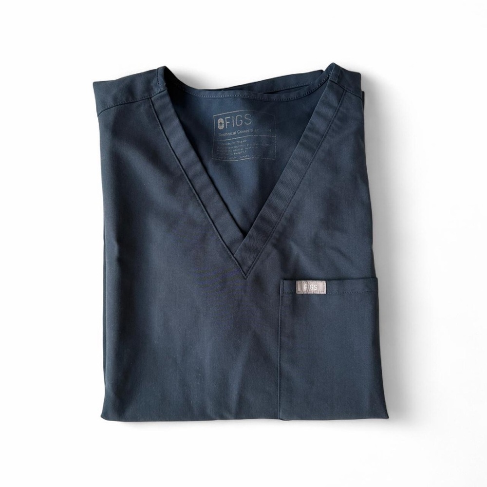 FIGS Catarina One-Pocket Scrub Top in Dark Harbor
